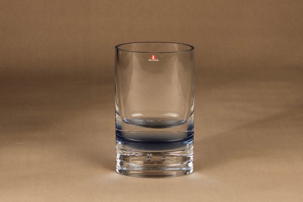 Iittala Arktia vase, clear, blue, designer Timo Sarpaneva, massive