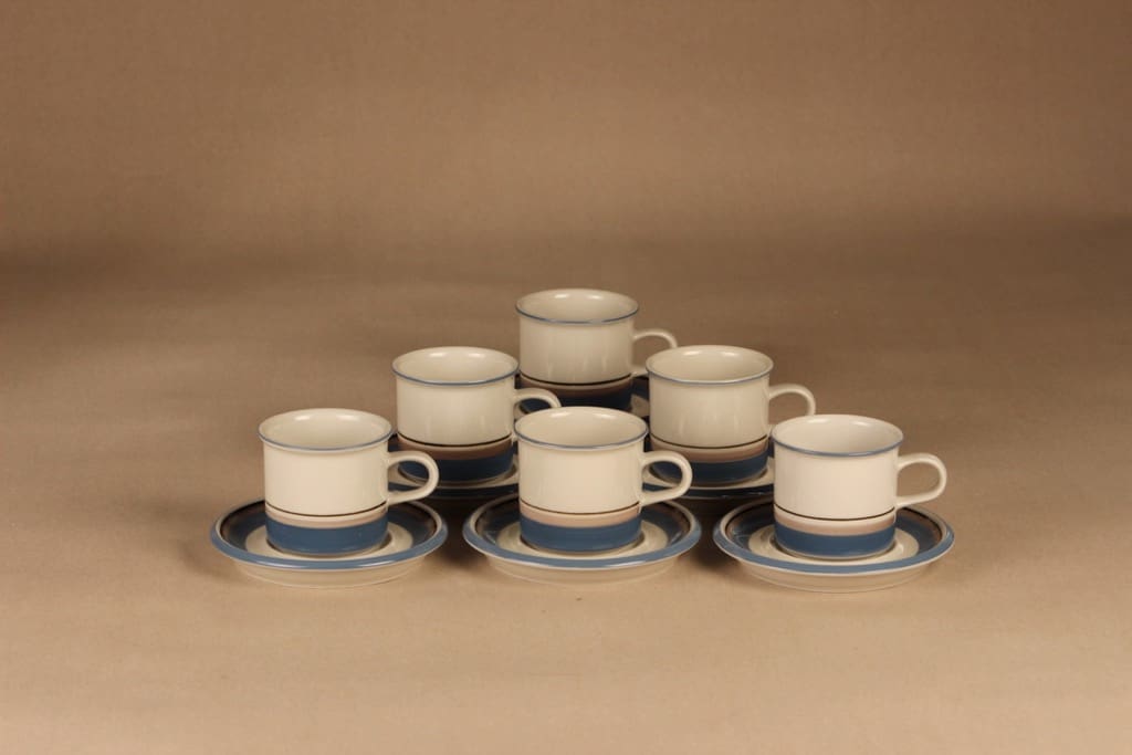Arabia Uhtua coffee cup 6 pcs designer Inkeri Leivo