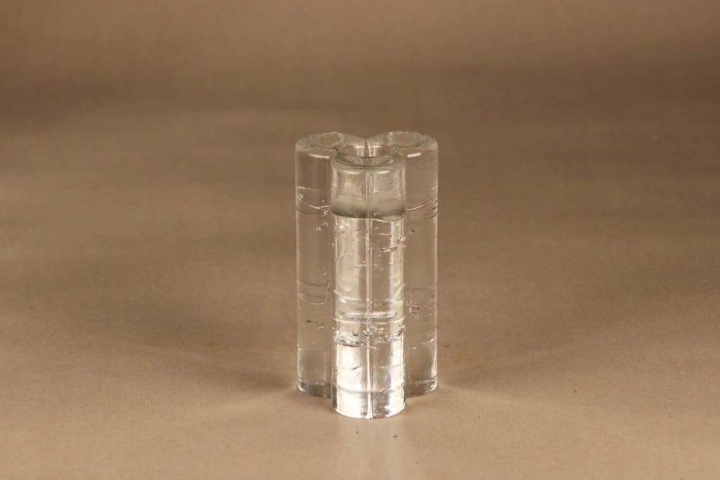 Iittala Arkipelago kynttilänjalka, kirkas, suunnittelija Timo Sarpaneva, massiivinen