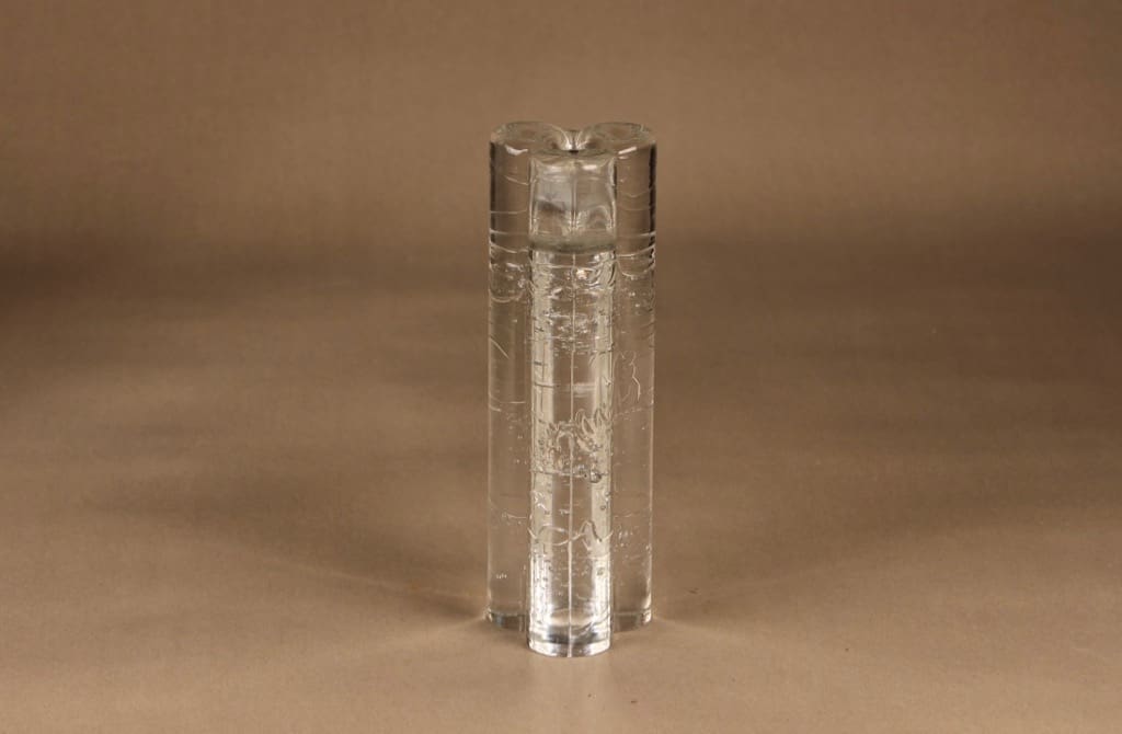 Iittala Arkipelago kynttilänjalka, kirkas, suunnittelija Timo Sarpaneva, massiivinen