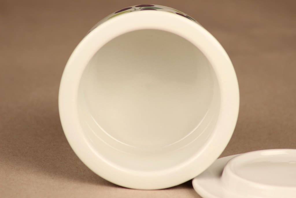 Arabia Pomona blueberry jar with lid designer Raija Uosikkinen 2
