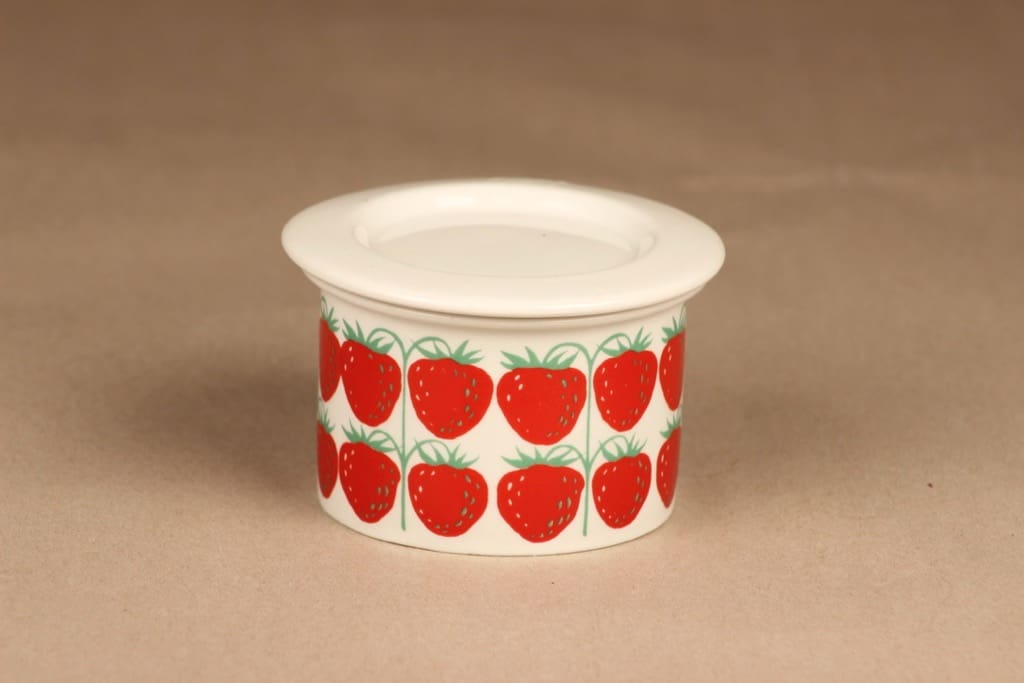 Arabia Pomona strawberry jar with lid designer Raija Uosikkinen