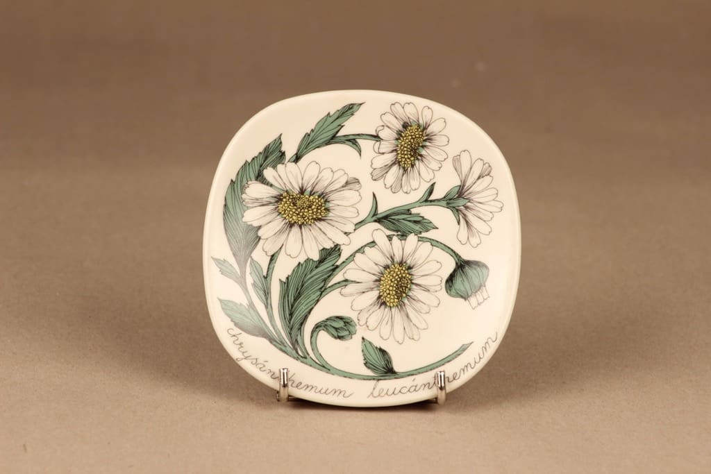 Arabia Botanica koristelautanen, Päivänkakkara, suunnittelija Esteri Tomula, Päivänkakkara, kukka, chrysanthemum leucanhemum