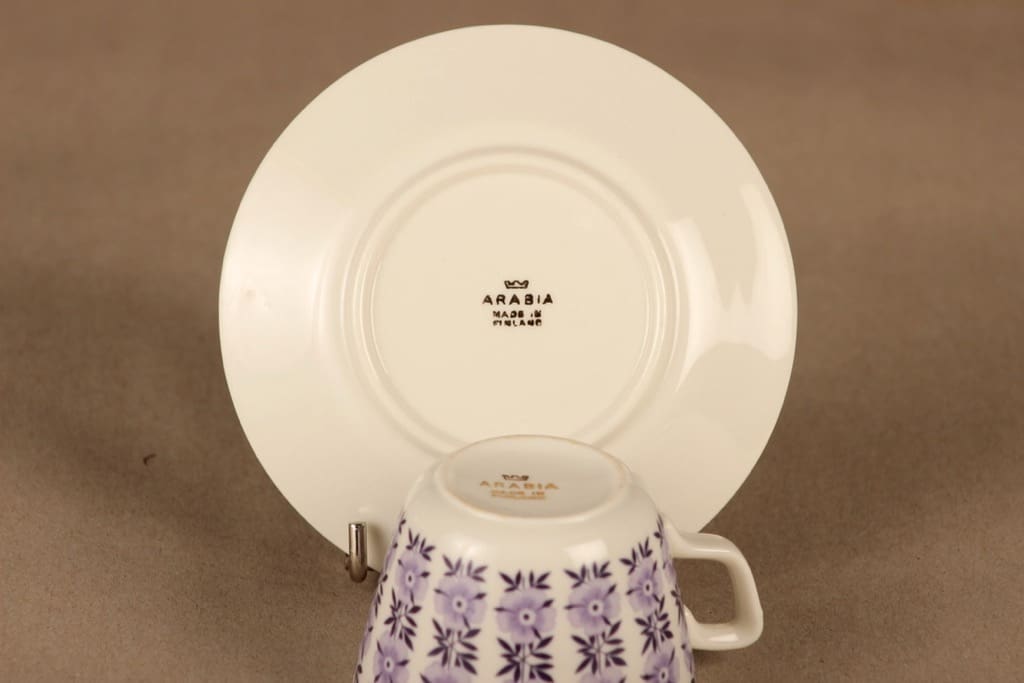 Arabia Veronica coffee cup and plates(2) designer Raija Uosikkinen 4