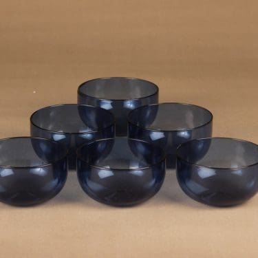 Iittala I-lasi jälkiruokakulho, vaaleansininen, 6 kpl, suunnittelija Timo Sarpaneva,