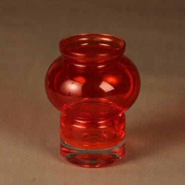 Riihimäen lasi Välkky tuikkulyhty, oranssi, suunnittelija Tamara Aladin,