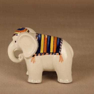 Arabia  elephant figure, hand-painted designer Inkeri Leivo