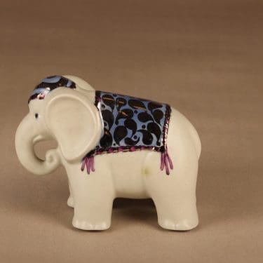 Arabia  elephant figure, hand-painted designer Inkeri Leivo