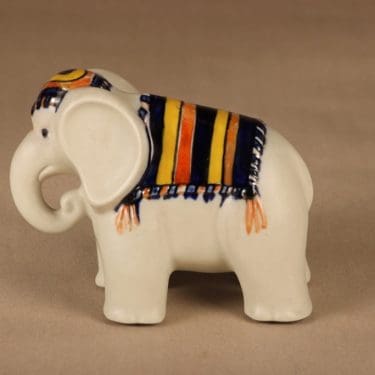 Arabia elephant figure, hand-painted designer Inkeri Leivo