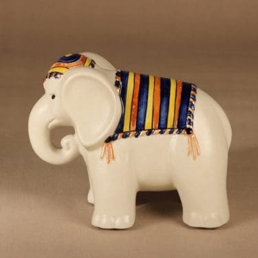 Arabia elephant figure, hand-painted designer Inkeri Leivo