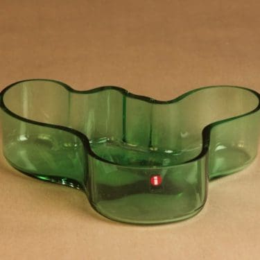 Iittala kulho, signeerattu, suunnittelija Alvar Aalto, signeerattu,
