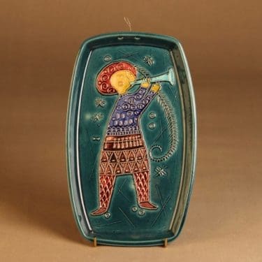 Kupittaan Savi wall plate, hand-painted designer Gudrun Rainio