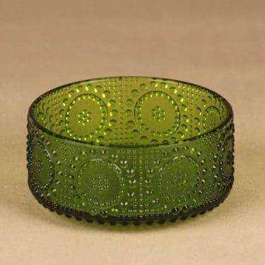 Riihimäen lasi Grapponia bowl, green designer Helena Tynell