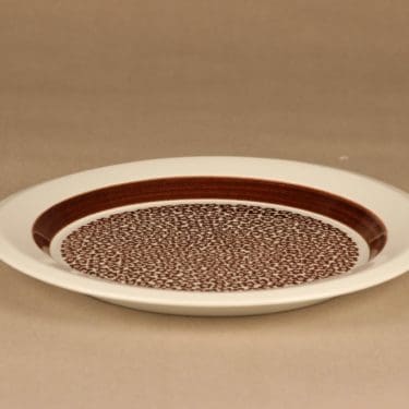 Arabia Faenza brown plate 26 cm designer Inkeri Seppälä