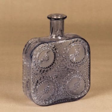 Riihimäen lasi Grapponia bottle, neodyme designer Nanny Still