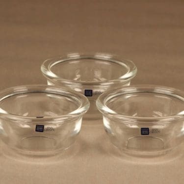 Iittala Luna annoskulho, kirkas, 3 kpl, suunnittelija Kaj Franck,