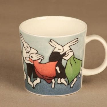 Arabia Pupumuki Dancing Bunnies 3 dl designer Heljä Liukko-Sundström