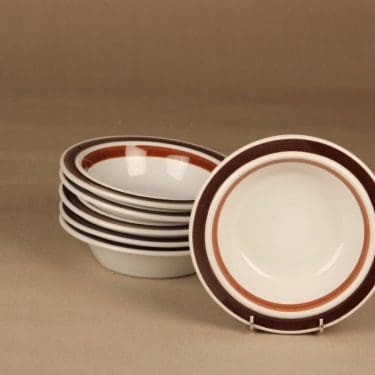 Arabia Rosmarin bowl hand-painted, 6 pcs designer Ulla Procope
