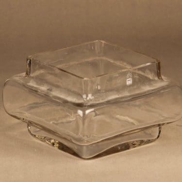 Riihimäen lasi Palkki vase, clear designer Helena Tynell