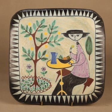 Kupittaan Savi wall plate, hand-painted designer Laila Zink