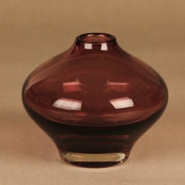 Riihimäen lasi Nimipäivä vase, signed designer Aimo Okkolin