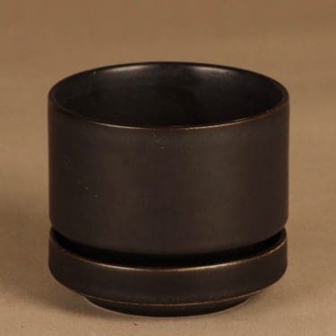 Arabia SN 1 flower pot, black designer Richard Lindh