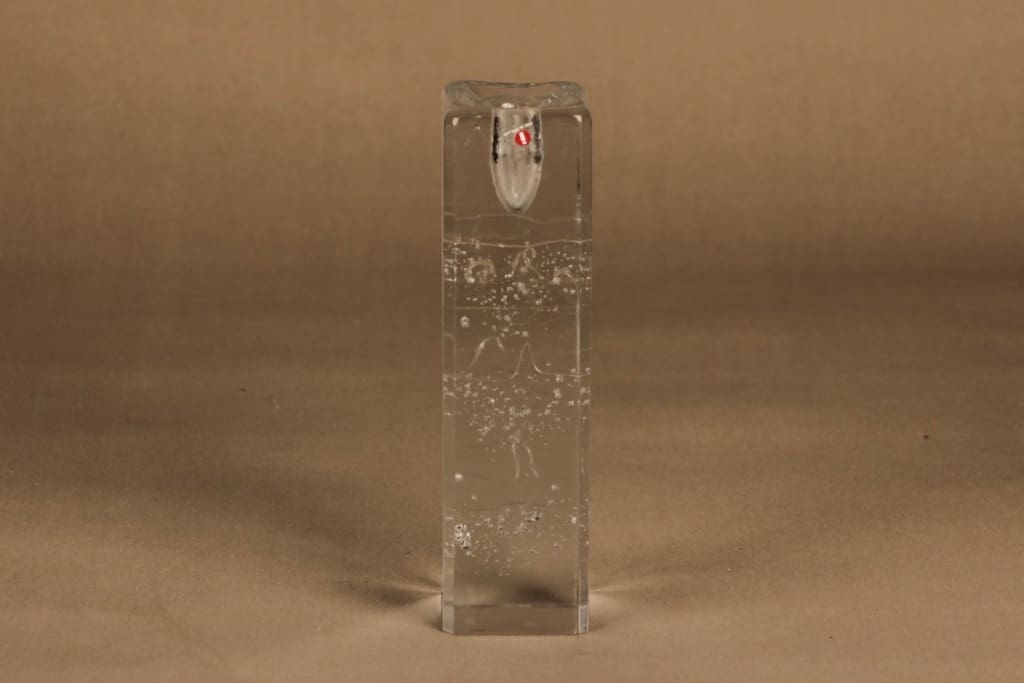 Iittala Arkipelago kynttilänjalka, kirkas, suunnittelija Timo Sarpaneva, massiivinen