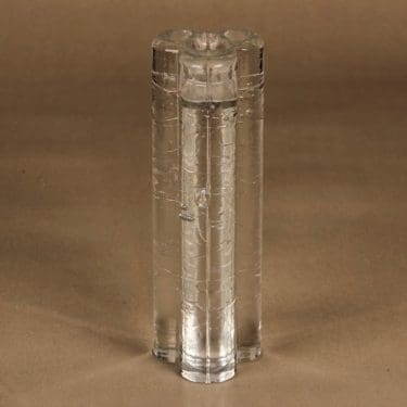 Iittala Arkipelago kynttilänjalka, kirkas, suunnittelija Timo Sarpaneva, massiivinen
