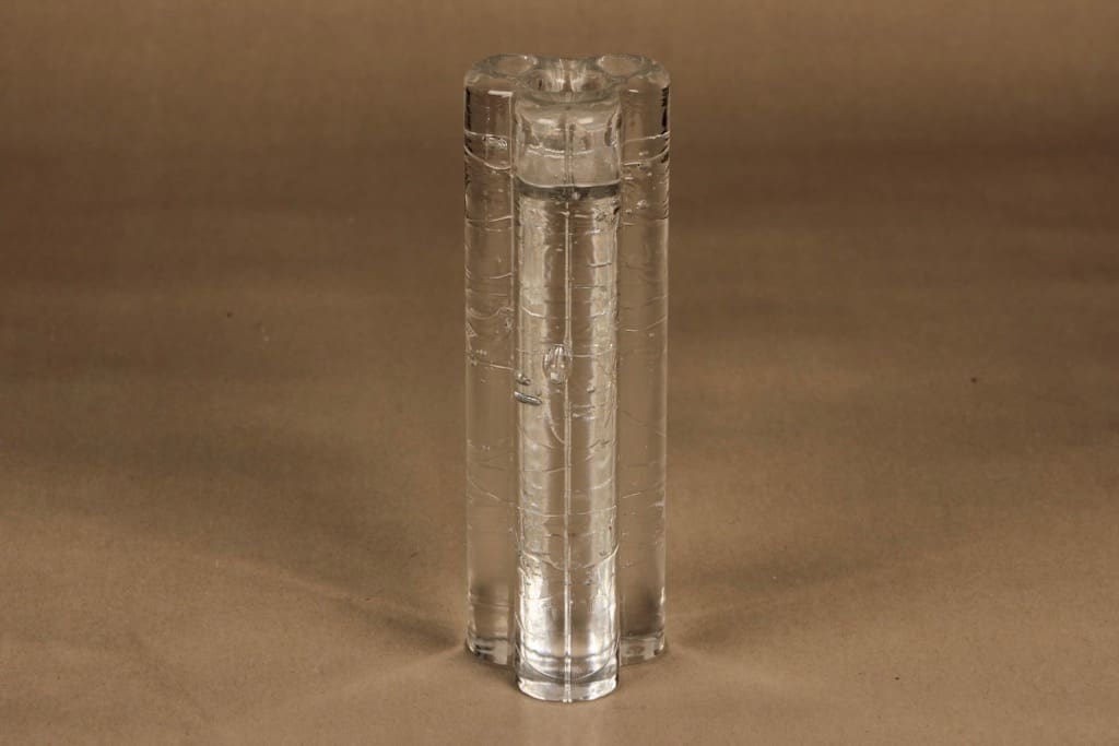 Iittala Arkipelago kynttilänjalka, kirkas, suunnittelija Timo Sarpaneva, massiivinen
