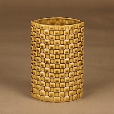 Arabia Harlekiini vase, light brown designer Kaarina Aho