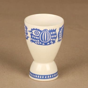 Arabia Kananpoika coblet/egg cup, blue designer Gunvor Olin-Grönqvist