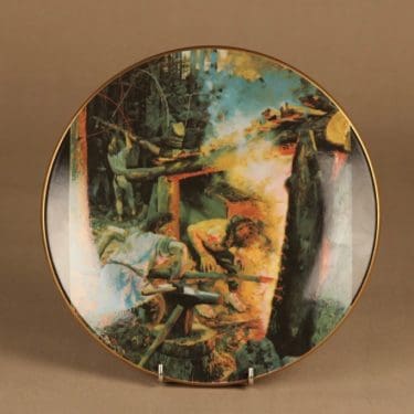 Arabia Kalevala wall plate Sampo forging designer Akseli Gallen-Kallela