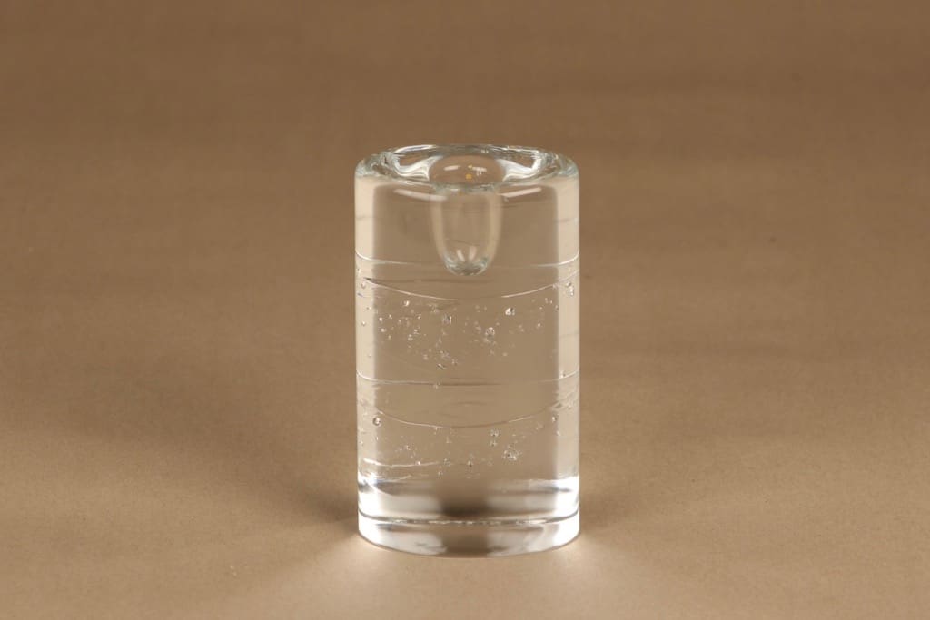 Iittala Arkipelago kynttilänjalka, kirkas, suunnittelija Timo Sarpaneva,