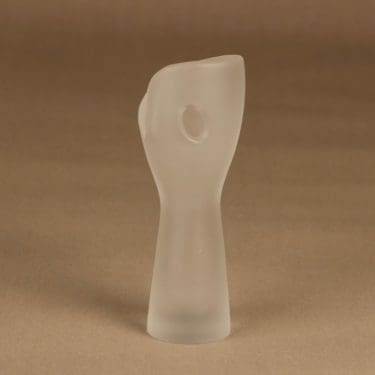 Iittala Hiidennyrkki taidelasi, signeerattu, suunnittelija Timo Sarpaneva, signeerattu, h