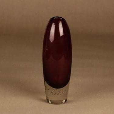 Riihimäen lasi Nimipäivä vase, signed designer Aimo Okkolin