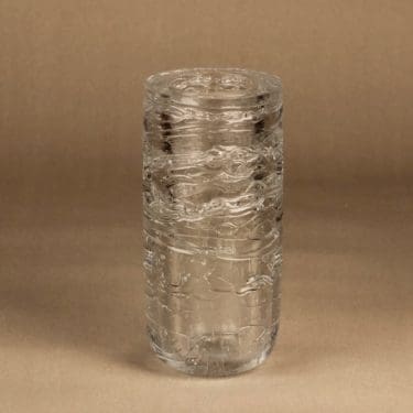 Iittala Arkipelago maljakko, kirkas, suunnittelija Timo Sarpaneva, massiivinen