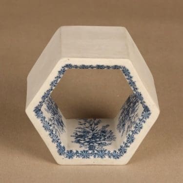 Arabia Hexagon art ceramic object, blue designer Brut Bryk