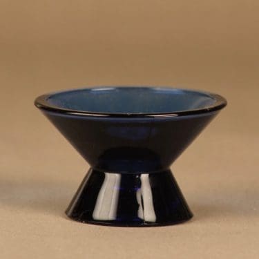 Iittala Kartio kynttilänjalka, sininen, suunnittelija Kaj Franck,