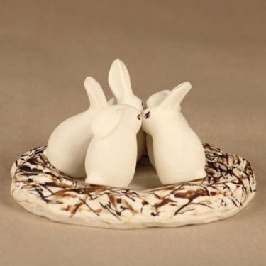 Arabia HLS figure Bunnies in the Nest designer Heljä Liukko-Sundström