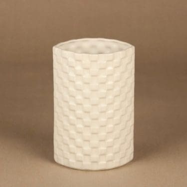 Arabia Harlekiini vase, white designer Kaarina Aho