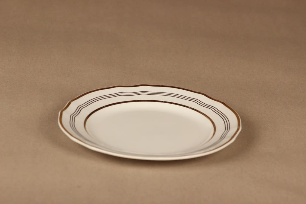 Arabia Hermes lautanen, 17.5 cm, 4 kpl, suunnittelija tuntematon, 17.5 cm, raitakoriste kuva 2