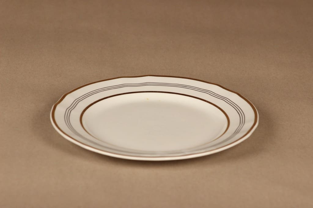 Arabia Hermes lautanen, 19.5 cm, 5 kpl, suunnittelija tuntematon, 19.5 cm, raitakoriste kuva 2