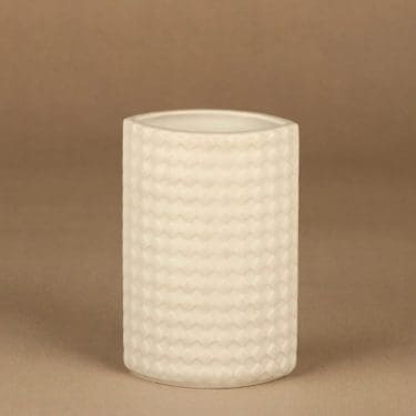 Arabia Harlekiini vase, white designer Kaarina Aho