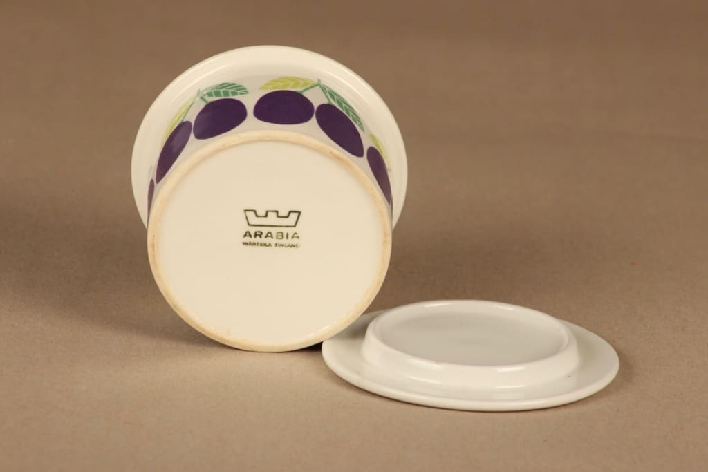 Arabia Pomona Plum jar with lid designer Raija Uosikkinen 3