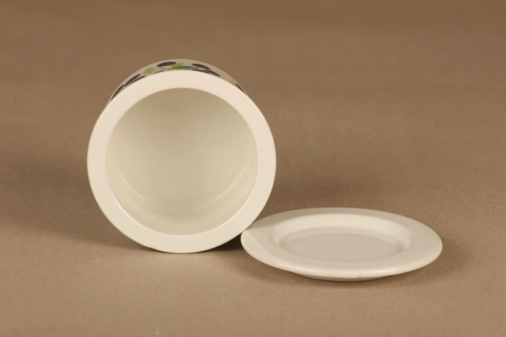 Arabia Pomona Blueberry jar with lid designer Raija Uosikkinen 2