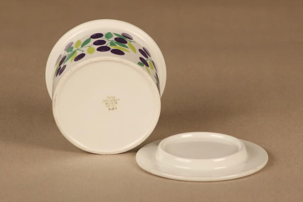 Arabia Pomona Blueberry jar with lid designer Raija Uosikkinen 3