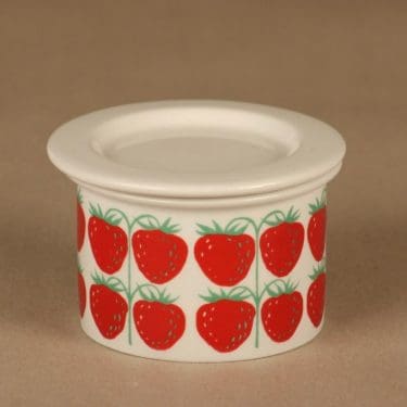 Arabia Pomona Strawberry jar with lid designer Raija Uosikkinen