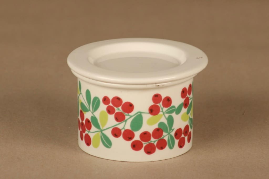 Arabia Pomona Cowberry jar with lid designer Raija Uosikkinen