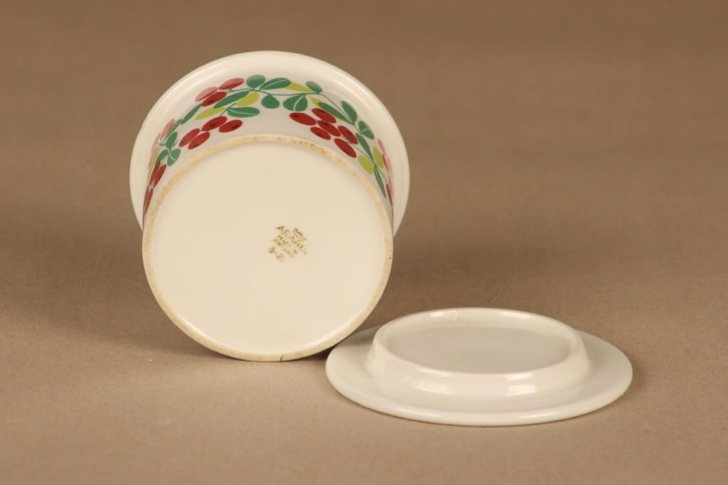 Arabia Pomona Cowberry jar with lid designer Raija Uosikkinen 3