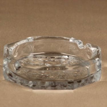 Riihimäen lasi Stella Polaris ash tray, clear designer Nanny Still